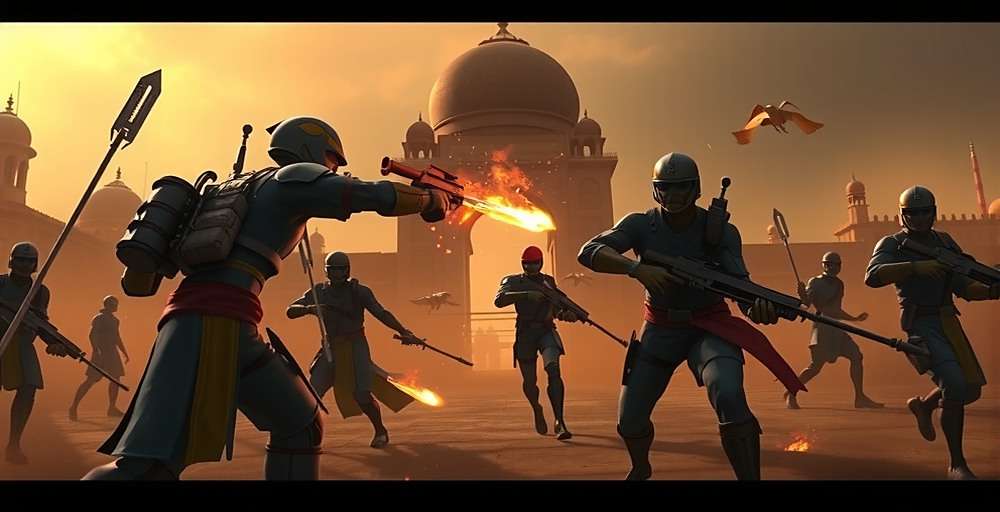 Pune Predators Shaniwar Wada Battle Pune Predators gameplay showing characters in battle at Shaniwar Wada